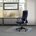 Kuyal 90x120cm Carpet Chair Mat PVC Home Office Chair Mat for Low and No Pile Carpeted Floors, Clear, Studded, BPA Free