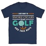 Funny Smoke Cigars Play Golf T-Shirt Cigar Lover Gift Men T-Shirt Sweatshirt Hoodie V-Neck Tank top for Women Men Kids