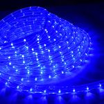 lychee 360LEDs Rope Light 33ft, Neon Strip Glowing Lights Flexible 110V Connectable Landscape Lighting Strip Waterproof for Outdoor Indoor Patio Pool Deck Camping (Blue)