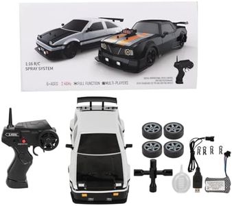 BuyWeek Voiture Télécommandée Drift, 4 Roues Motrices RC Drift Car 1:16 2,4Ghz Simulation RC Drift Voiture Jouets avec 2 Jeux de Pneus pour Enfant Adulte