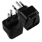 Switzerland Plug Adapter, Swiss Plug Adaptor – UK to Swiss Plug Adaptor (Pack of 2)