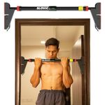 Slovic Door Pull Up Bar for Home [300 Kg Weight Capacity] | No Screw Adjustable Bar with Anti-Skid Grip [Length 76-95 CM] | Home Gym Equipments for Men | Mens Accessories for Height Increase