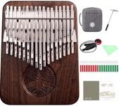 Hluru Kalimba Thumb Piano 34 Keys For Adults & Kids,Performing-grade tone with kalimba sheet music