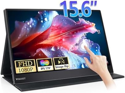 Portable Touch Screen Monitor for Macbook, WIMAXIT 15.6 inch HDR Image Flip Touchscreen with USB C Mini HDMI VESA IPS Non-Glare Matte Disply with Case for iPad, Macbook Pro,PC, PS 4 5, Phone