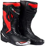 Mens Motorbike/Motorcycle Racing Leather Sport Shoes/Boots Red/7, (MBRS2420)