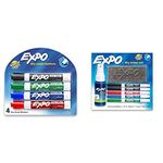 Expo Dry Erase Markers | Whiteboard Markers with Low Odor Ink and Expo Low Odor Dry Erase Marker Set with White Board Eraser and Cleaner