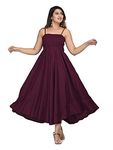 IQRAAR Women's Ball Gown Floor Length Ball Gown (1IQGWNWNE-S._Wine_S)