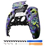 eXtremeRate Street Art Front Shell with Touchpad Compatible with p s 5 Controller BDM-010 020 030 040 050, DIY Replacement Shell Custom Touch Pad Cover Compatible with p s 5 Controller