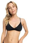 Roxy Women's Beach Classics Athletic Bikini Top, Anthracite 22, Large