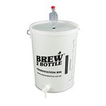 Brew2Bottle 25ltr Bored Home Brew Fermentation Bucket, Lid with Grommet, Airlock, LCD Thermometer & Spigot Tap