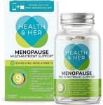 Health & Her Menopause Multi-Nutrient Support - for Wellbeing During Menopause - 1 Month Supply of Menopause Supplements - 60 Tablets - Vegan