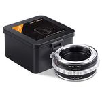 K&F Concept Nik(G) to NEX Manual Lens Mount Adapter with Aperture Ring, Compatible with Nikon G-Mount AF-S/F/AI Lens and Compatible with Sony E Mount NEX Cameras