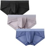 HOOFESAN Mens Briefs Underwear Silky No Fly Pouch breathable Briefs Underpants for Men pack