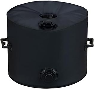 1Pcs 1000D Umbrella Base Weight Bag Up to 100 lbs Water, Round Filled Umbrella Stand Base with 2 Durable Handles, Fits for Diameter 3.15 inch Outdoor Patio Beach Tent Offset Cantilever Pole (Black)