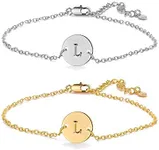 HUASAI Joctly 2pcs Initial Charm Br