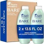 Head & Shoulders BARE Pure Clean 2in1 Dandruff Shampoo and Conditioner, Anti-Dandruff Treatment, 13.5 FL OZ