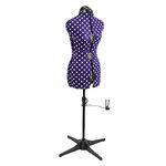 Sewing Online Adjustable Dressmakers Dummy, in Purple Polka Dot with Hem Marker, Dress Form Sizes 10 to 16 - Pin, Measure, Fit and Display your Clothes on this Tailors Dummy - 5906A