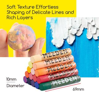 MEEDEN Soft Oil Pastels Set – 72 Vibrant Colors for Artists