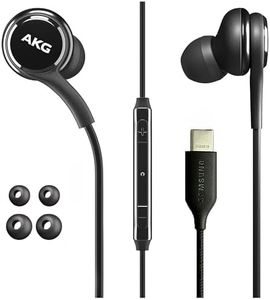 Samung AKG Earbuds for Samsung Galaxy S23 Ultra, Galaxy S23, Galaxy S22, Galaxy S21, Note 10, iPhone 15 Pro Max - Original USB Type C in-Ear Earbud USBC Headphones with Remote & Mic USB-C - Black