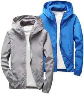 2Pc Rain Jacket for Kids Lightweight 02# Hot Pink 9-10Years