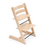 Tripp Trapp Chair from Stokke, Natural - Adjustable, Convertible Chair for Toddlers, Children & Adults - Convenient, Comfortable & Ergonomic - Classic Design