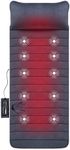 Snailax Memory Foam Full Body Massage Mat with Heat, Back Massager Pad with 10 Vibration Motors, 6 Heating pad, Massage Chair Pad for Neck, Back, Waist, Legs