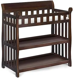 Delta Children Eclipse Changing Table with Changing Pad, Black Cherry