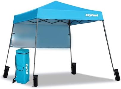 EzyFast Ultra Compact Backpack Canopy, Pop Up Shelter, Portable Sports Cabana, 7.5 x 7.5 ft Base / 6 x 6 ft top for Hiking, Camping, Fishing, Picnic, Family Outings
