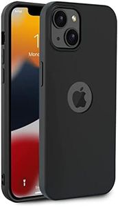 EGOTUDE Soft Slim Flexible Silicone Back Cover Case for iPhone 13 (Matte Black, TPU)
