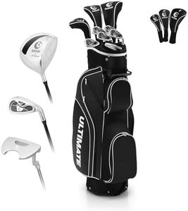 ULTIMATE Women's Complete Golf Club Set, Right Handed Ladies Golf Clubs Set w/ 460cc Alloy Driver, #3 Fairway Wood, #4 Hybrid, #6/#7/#8/#9/#P Irons & Putter (9 Pieces w/Bag - Dark)