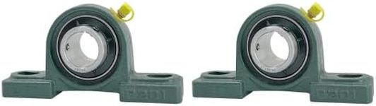 UCP201 Pillow Block Bearing - Pack of 2 Mounted Pillow Block Bearings with 0.47inch Bore, Self Alignment