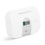 Meross Carbon Monoxide Detector/Alarm, LCD Digital Display CO Alarm with 2 AA Batteries(Include) and Silence Function, 7-Year Fire Safety for House, Bedroom, Hotel