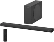 Audiosource 2.1 Soundbar, Wireless Subwoofer w/Dolby Atmos, Bluetooth Streaming for Smart TV and Multi-Devices, Compact Design, 240W Max Output, Remote Control Included, AS201