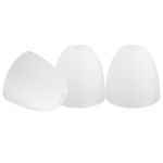 Anmire 3 Pack Frosted Glass Shade, Bell Shaped Light Fixture Replacement Globe or Cover with 1-5/8-Inch Fitter for Chandelier Wall Sconce Pendant Light, G0030