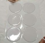 MEYA Set of 12PCS Clear Round 3D Dome Circle Epoxy Sticker for DIY Bottle Cap Sticker Self Adhesive Resin (3inch)