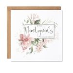 Maise & Rose Floral Wedding Card | Mr & Mrs Wedding Day Card | Congratulations On Your Wedding Day | Bride & Groom | Special Couple | Newlyweds | P26