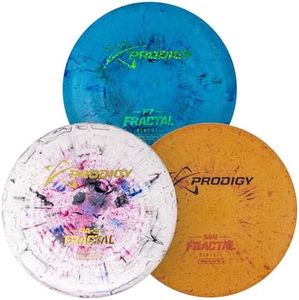 Prodigy Fractal Disc Golf Set | 3 Piece Disc Golf Starter Set for Beginners | Includes PA3, M4, F7 | Perfect for Newer Players | Lightweight, Grippy w/Splash Effect | 159g & Under (Colors May Vary)