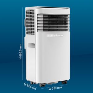 Belaco 9000 BTU Portable Air Conditioner – Dehumidifier, Fan, Remote, Window Kit