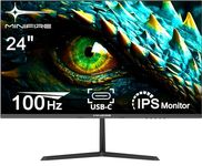 Minifire 24 Inch Monitor, USB Type-C Port, 100Hz,Eye-Care for Business and Office, Ultrathin Bezel, FHD 1080P Computer Monitor PC Screen, FlickerFree, Lowblue Mode, Anti Glare, HDMI Port(24X3AL)