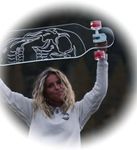 GHOST BOARDS Clear Longboard Skateb