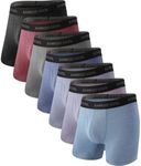 BAMBOO COOL Men's Ultra Breathable Underwear,No Riding Up Boxer Briefs with ComfortFlexible Waistband,Multipack
