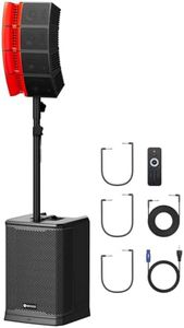 NBVOICE PRX II 2800W Powered PA System – Complete 5-Piece Modular Kit (12" Sub + 4 Top Arrays) | Bluetooth, MP3/USB, Built-in Mixer for Backyard Party, Café & Small Gathering
