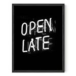 Neon Posters Open Late Neon Sign - 