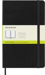 Moleskine Classic Notebook, Medium, Plain, Black, Hard Cover (5 x 8.25)