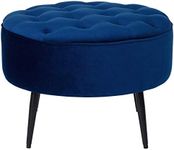 BIRDROCK HOME Tufted Round Ottoman 