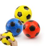 Cartlant 3PCS Foam Football for Kids, 15CM Soft Mini Football Set Lightweight for Toddler, Silent Sponge Soccer Balls Toys Sport Gifts for Children Pool Beach Playground Indoor Outdoor(Multicolour)