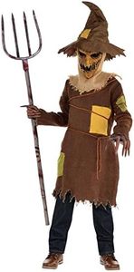 Amscan Boy's Scary Scarecrow Fancy Dress Costume, Size 8-10 Years