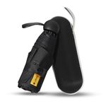 Mini Folding Umbrella with Case, Pocket Sized Lightweight Portable Umbrella, Light Compact Rain Umbrella for Travel Outdoor Daily Use, Small Sun Rain Pocket Umbrella for Girls and Women men (Black)