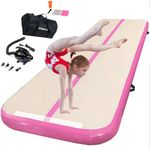 Inflatable Gymnastics Mat Tumbling Mat 20 ft 6.6 ft 10ft 13ft 16ft 4in Thick Tumble Track Air Mat for Gymnastics For Home Kids Tumble Training Gymnastics/Yoga/Water/Dance(6m,pink)