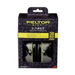 3M/Peltor 97042-PEL-6C Ultimate, Earmuff, Black, NRR 30, Folding